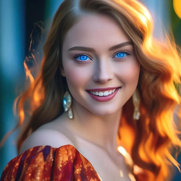 Девушка голубоглазая