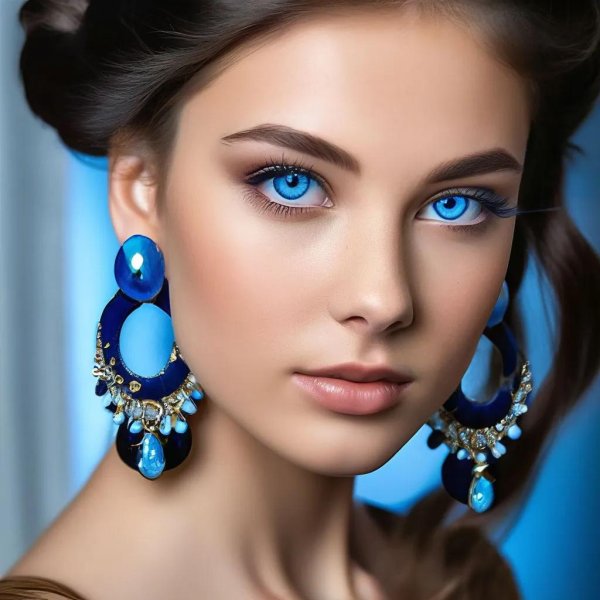 Девушка голубоглазая