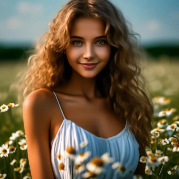 Девушка голубоглазая