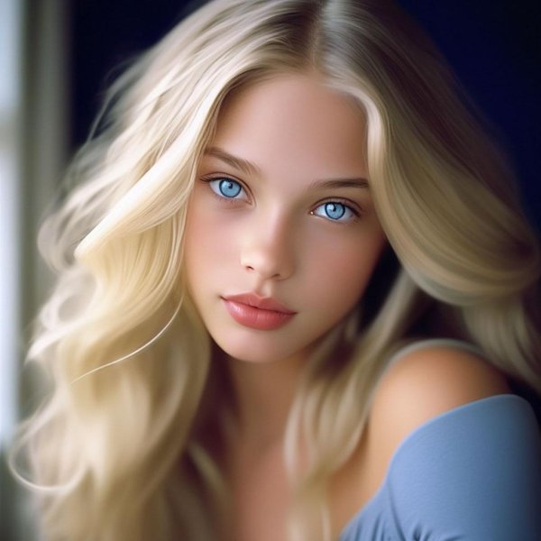 Девушка голубоглазая