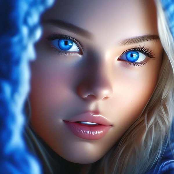 Девушка голубоглазая