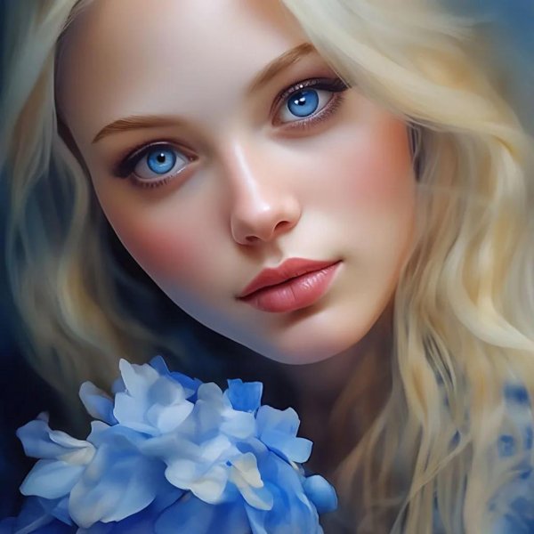 Девушка голубоглазая