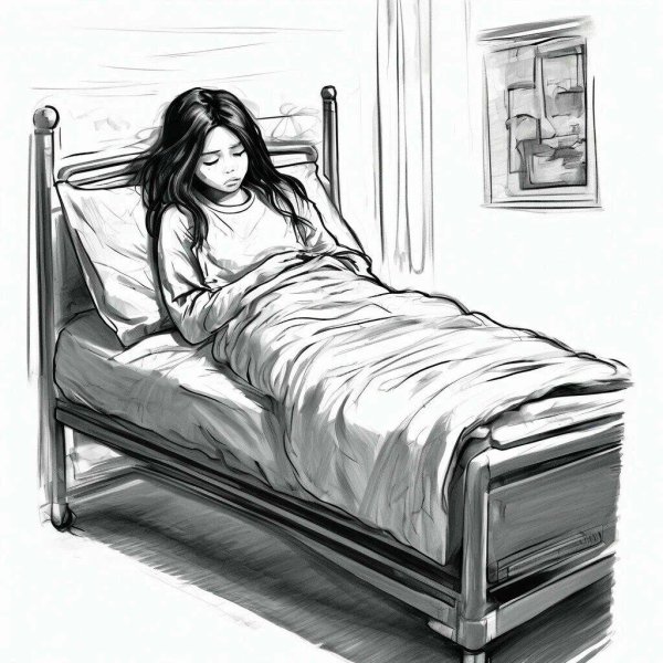 Девушка болеет