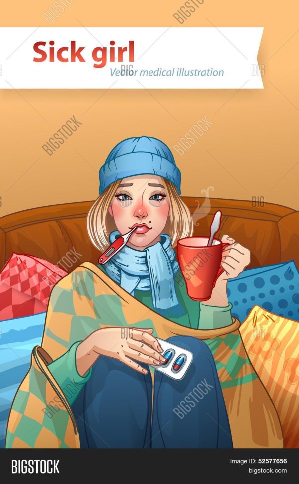 Девушка болеет