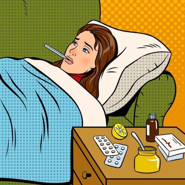 Девушка болеет