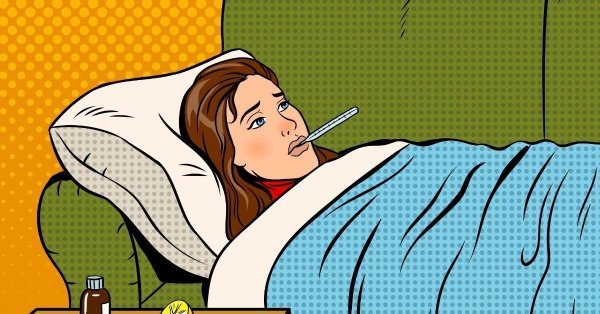 Девушка болеет