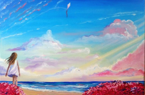 Девушка мечтает