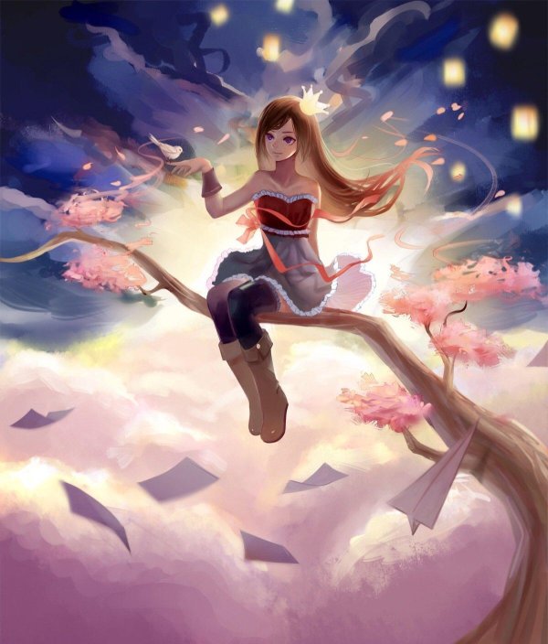 Девушка мечтает