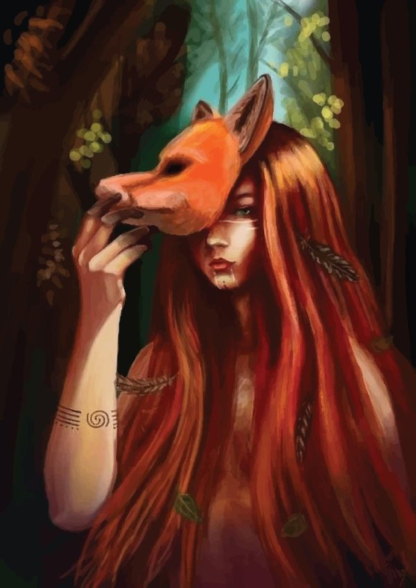 Девушка лисица