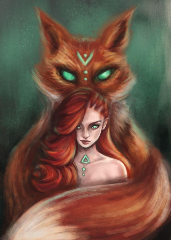 Девушка лисица