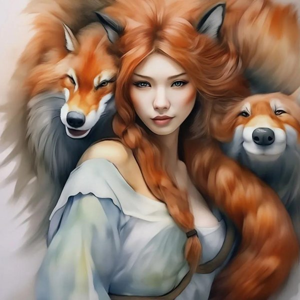 Девушка лисица