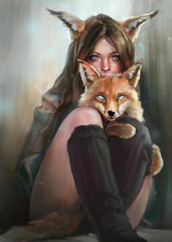 Девушка лисица