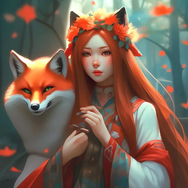 Девушка лисица