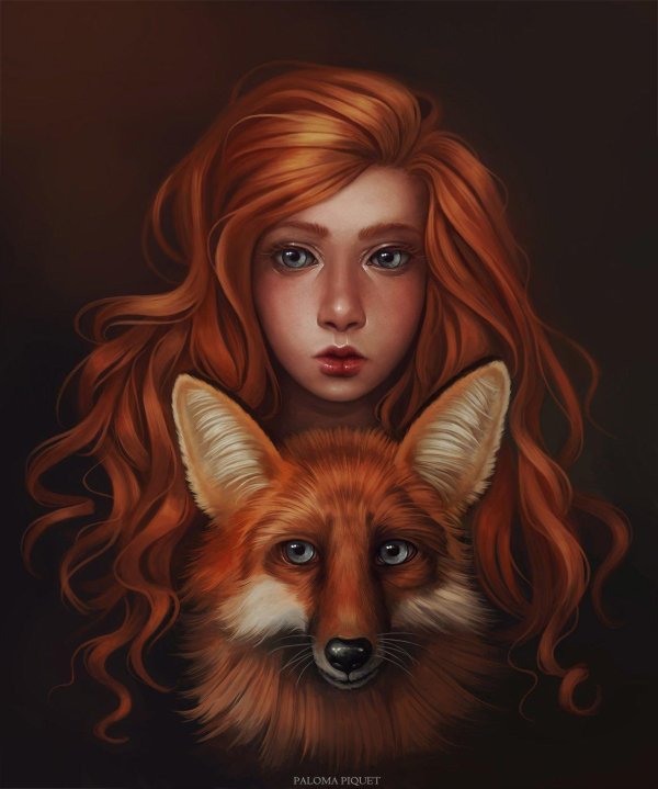 Девушка лисица