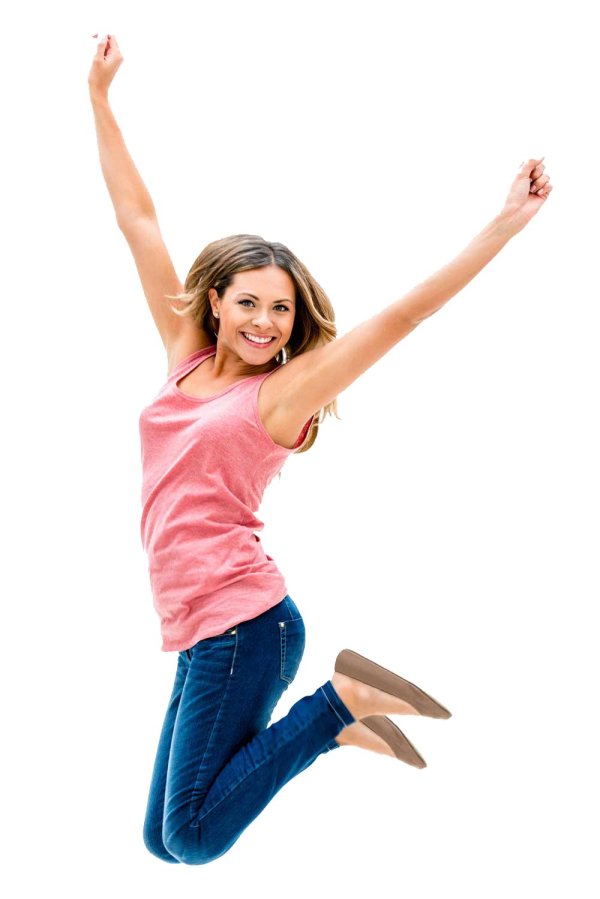Девушка прыгает
