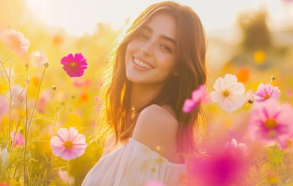 Улыбчивая девушка