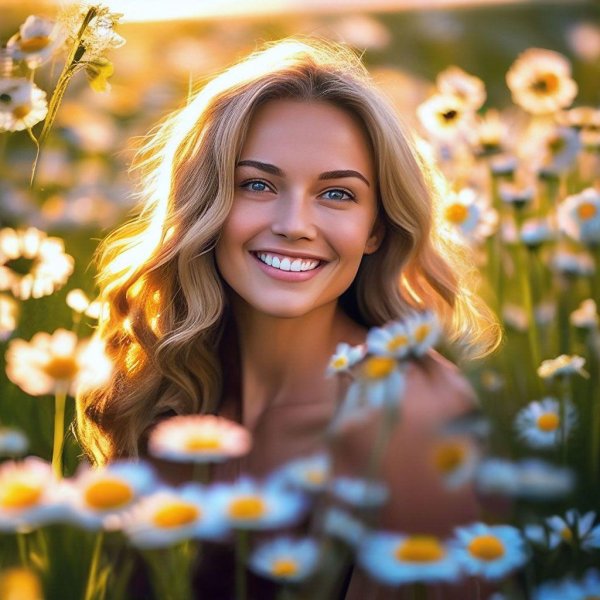 Улыбчивая девушка