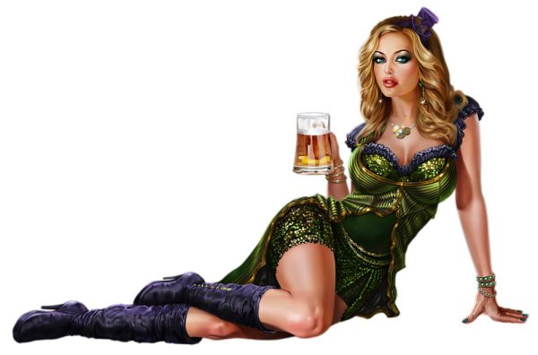 Девушка пиво