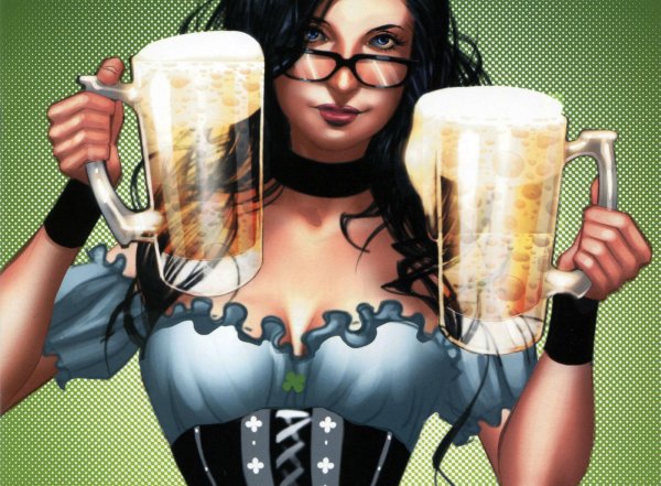 Девушка пиво