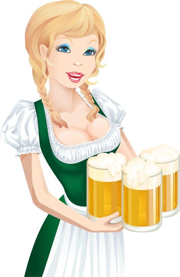 Девушка пиво