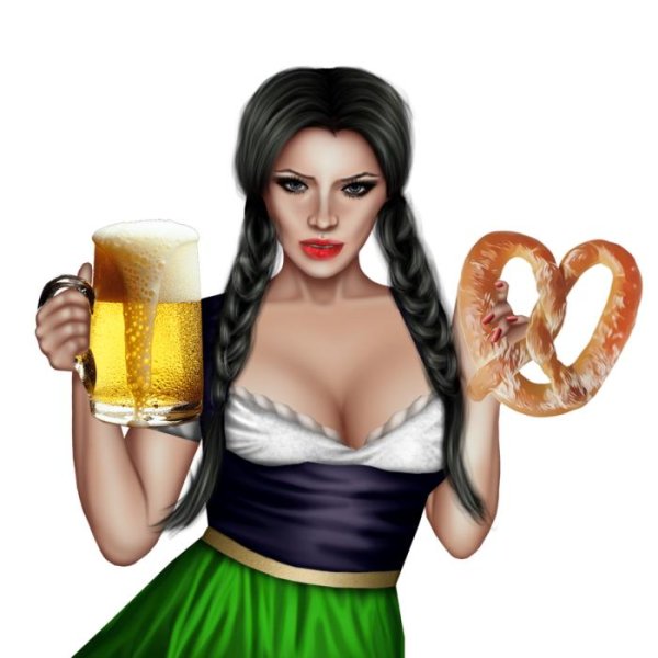 Девушка пиво