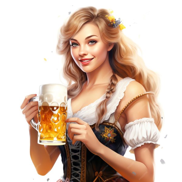Девушка пиво