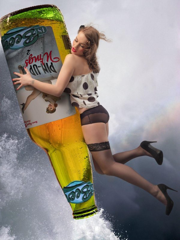 Девушка пиво