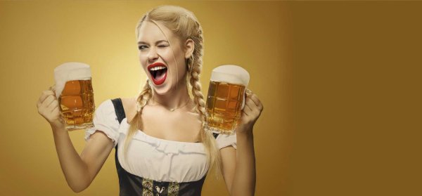 Девушка пиво