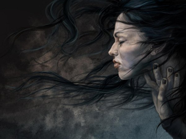 Страдает девушка