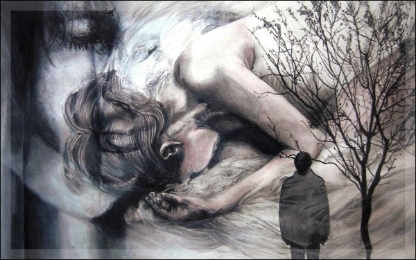 Страдает девушка