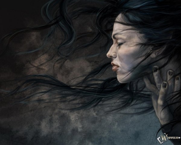 Страдает девушка