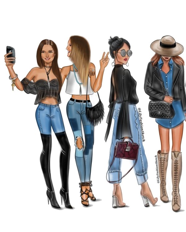 Стильные с девушками