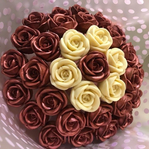 шоколадный букет роз