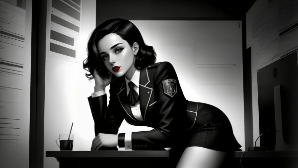 С девушками черно