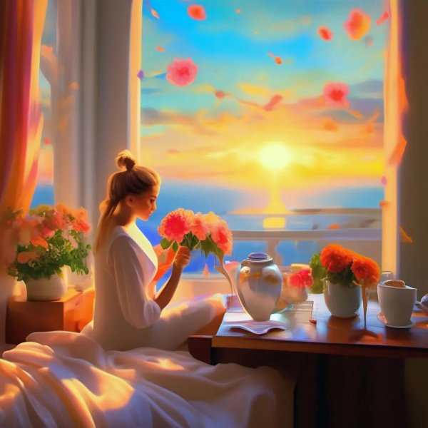 Утро девушка необычные