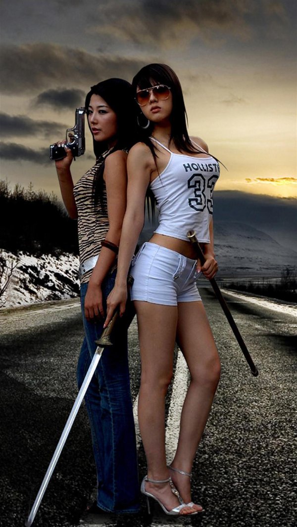 С девушками вертикальные