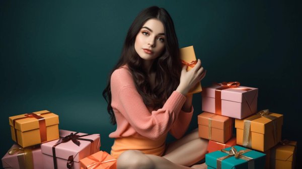 Девушка с подарком