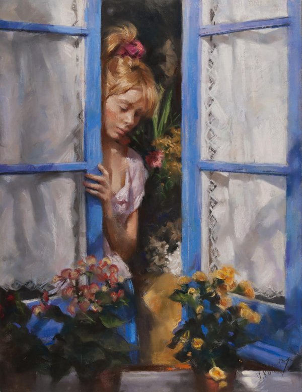 Окон с девушками