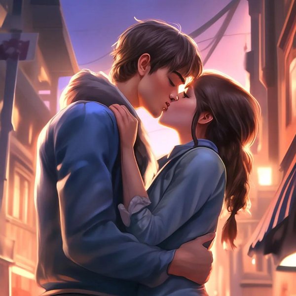 Девушка целует девушку