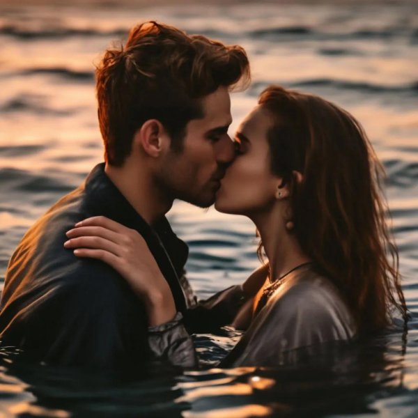 Девушка целует девушку