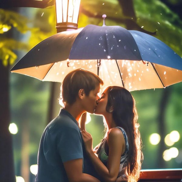 Девушка целует девушку