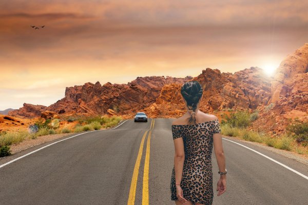 Девушка и дорога