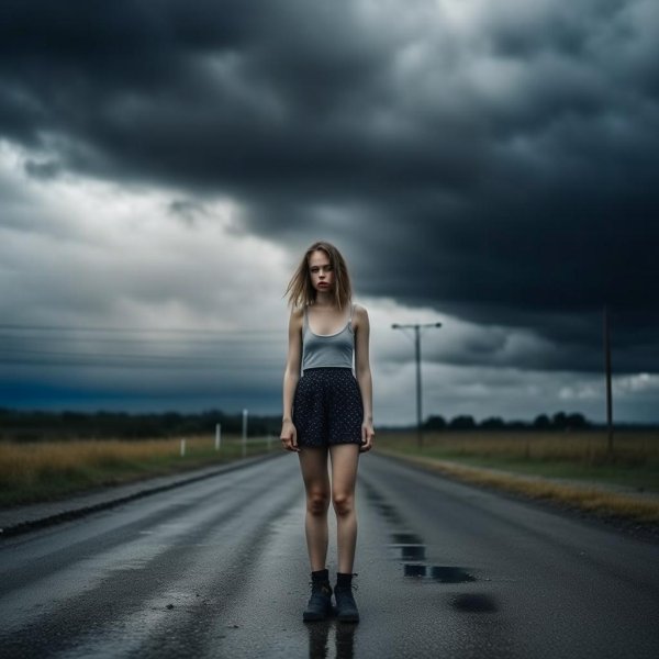 Девушка и дорога