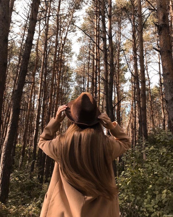 Лес и девушка