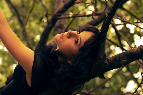 Лес и девушка