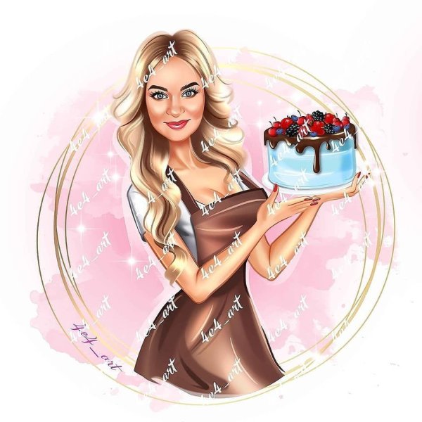 Девушка с тортом
