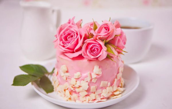 Девушка и торт