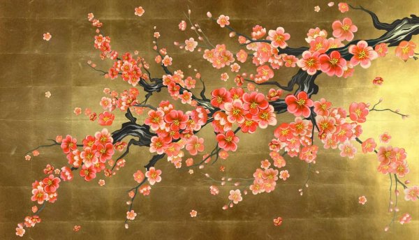 картина ветка сакуры