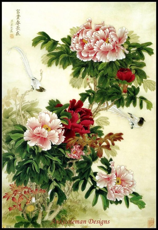 китайские картины цветов