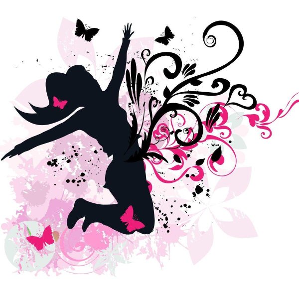 С танцующими девушками